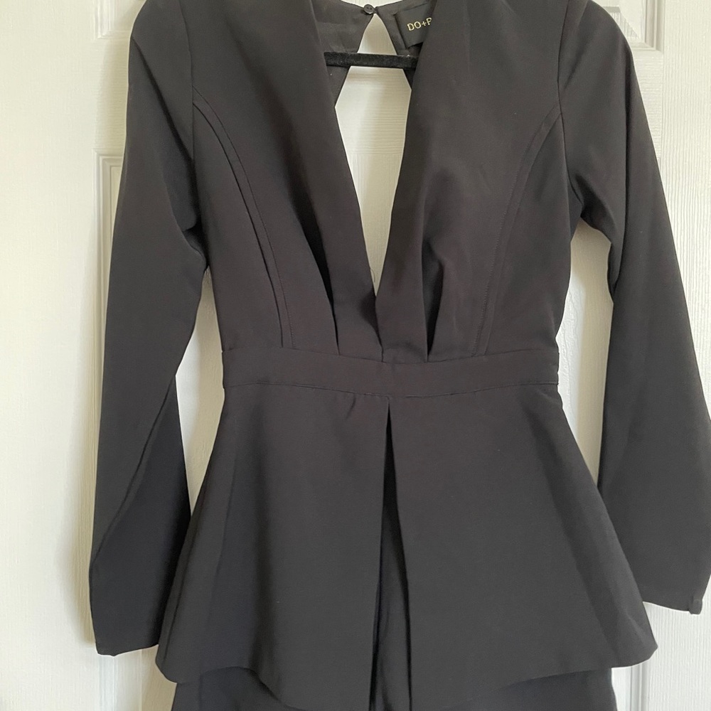 Open back and long v romper
